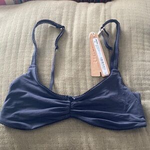 SKIMS Fits Everybody Picot Bralette. NWT. Size S. Onyx.